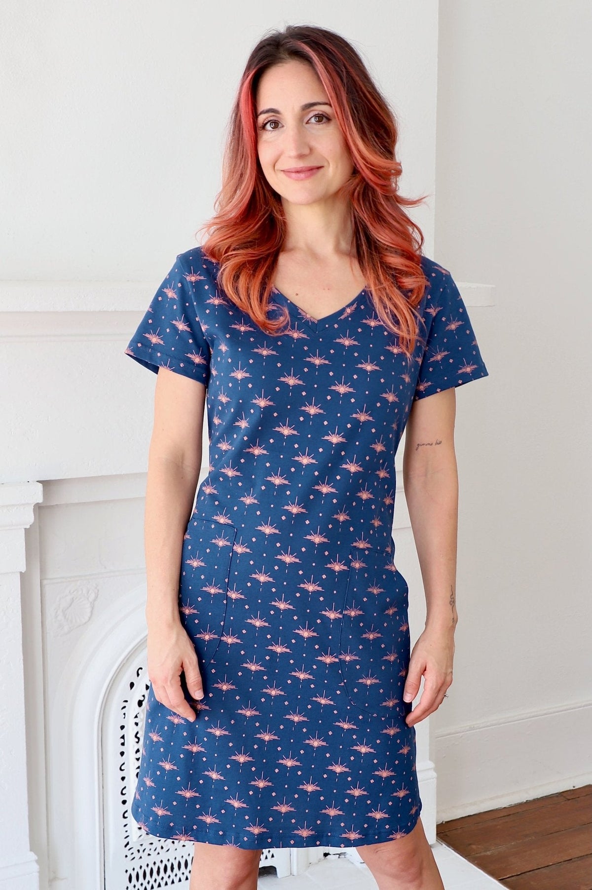 Solstice Blue Organic Shift Dress