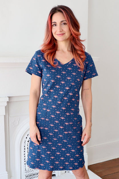 Solstice Blue Organic Shift Dress