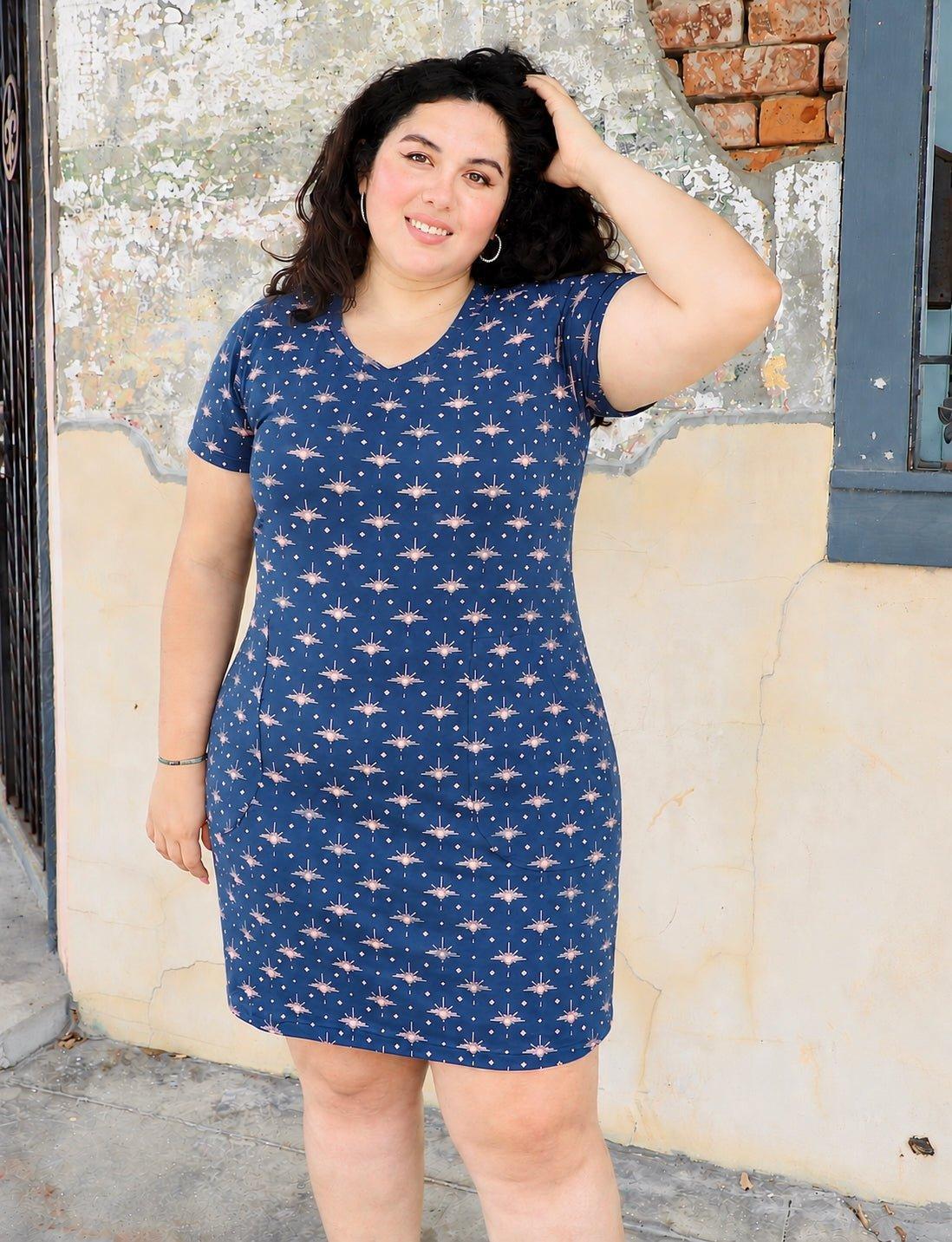 Solstice Blue Organic Shift Dress
