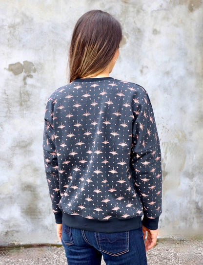 Solstice Navy Organic Fleece Sweater
