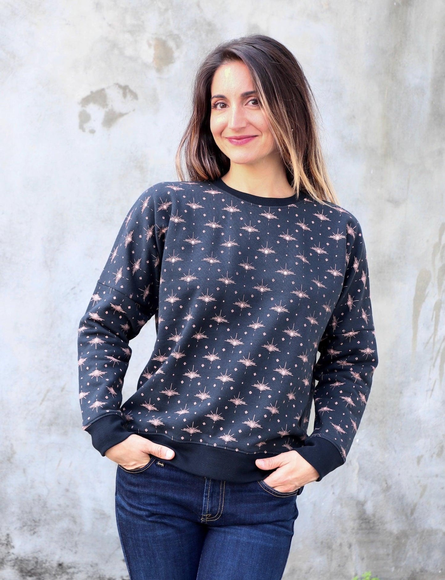 Solstice Navy Organic Fleece Sweater