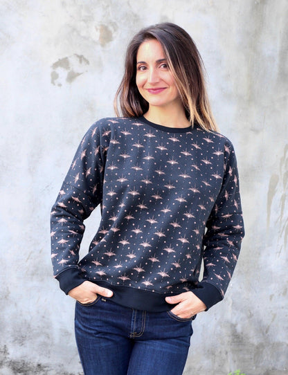 Solstice Navy Organic Fleece Sweater