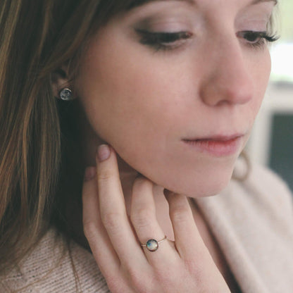 Sterling Silver Galaxy Space Ring, Made to Order in Your Size