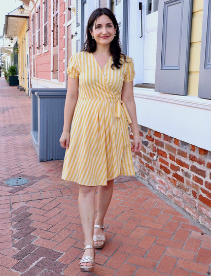 Sun Ray Organic Cotton Wrap Dress