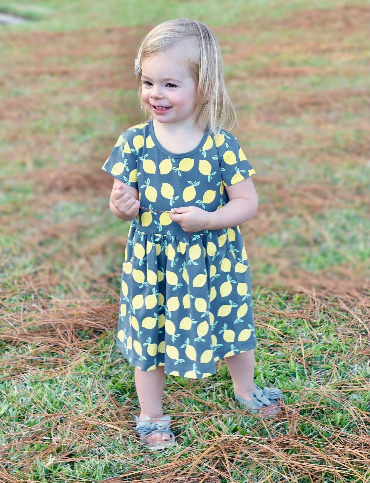 Sweet Little Lemon Organic Twirl Dress