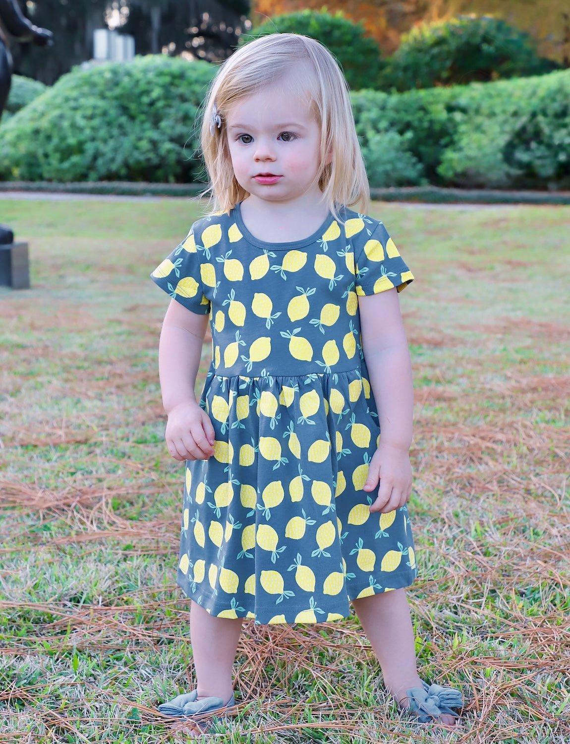 Sweet Little Lemon Organic Twirl Dress