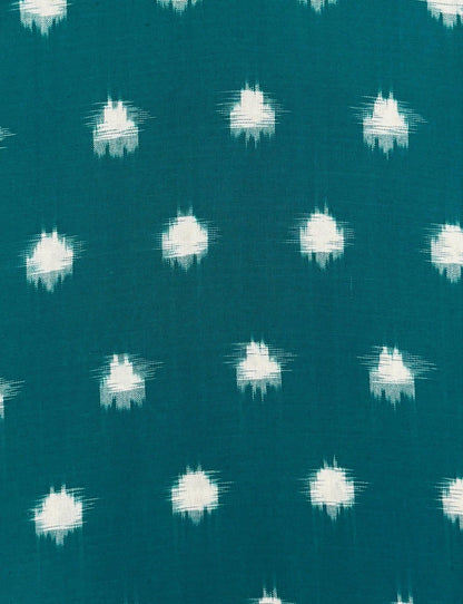 Teal Polka Dot Organic Cotton Wrap Dress
