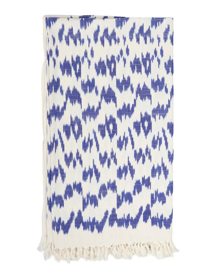 Throw Blanket in Blue Ikat