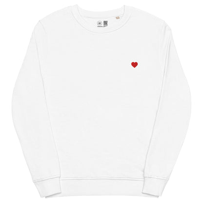 Heart Embroidered Organic Crewneck