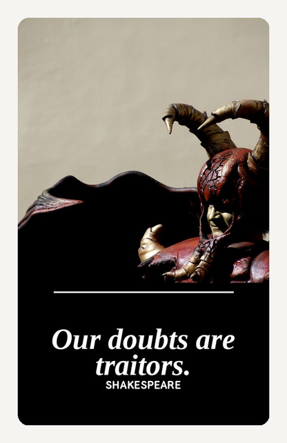 Metal Bookmark, "Our Doubts" (Shakespeare)