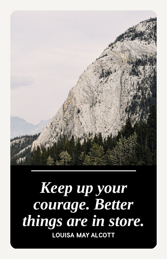 Metal Bookmark, "Keep Up Your Courage" (Alcott)