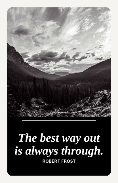Metal Bookmark, "The Best Way Out" (Frost)