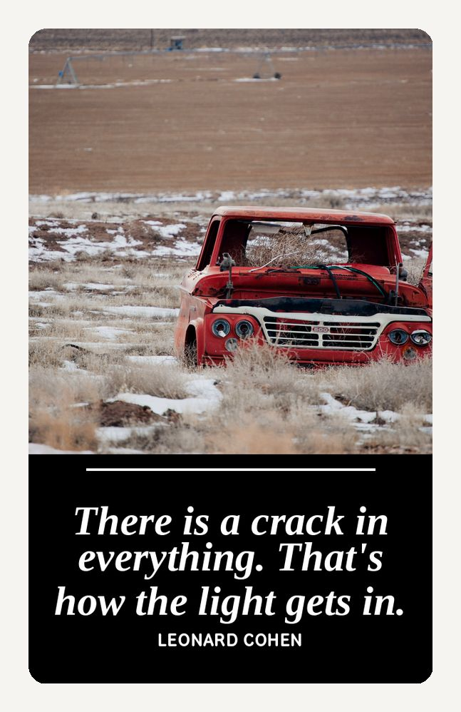 Metal Bookmark, "A Crack in Everything" (Cohen)