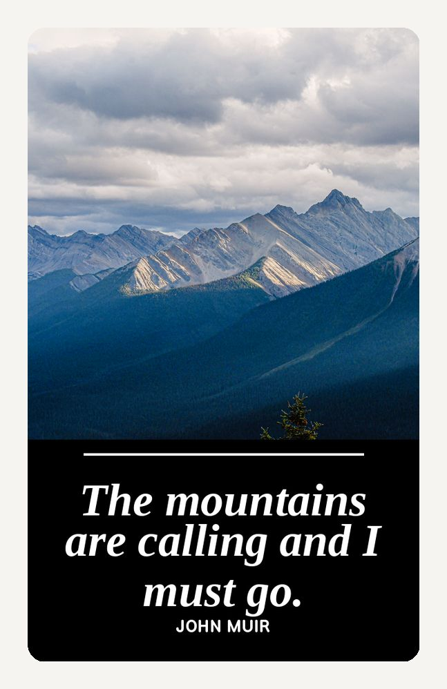 Metal Bookmark, "The Mountains Are Calling" (Muir)