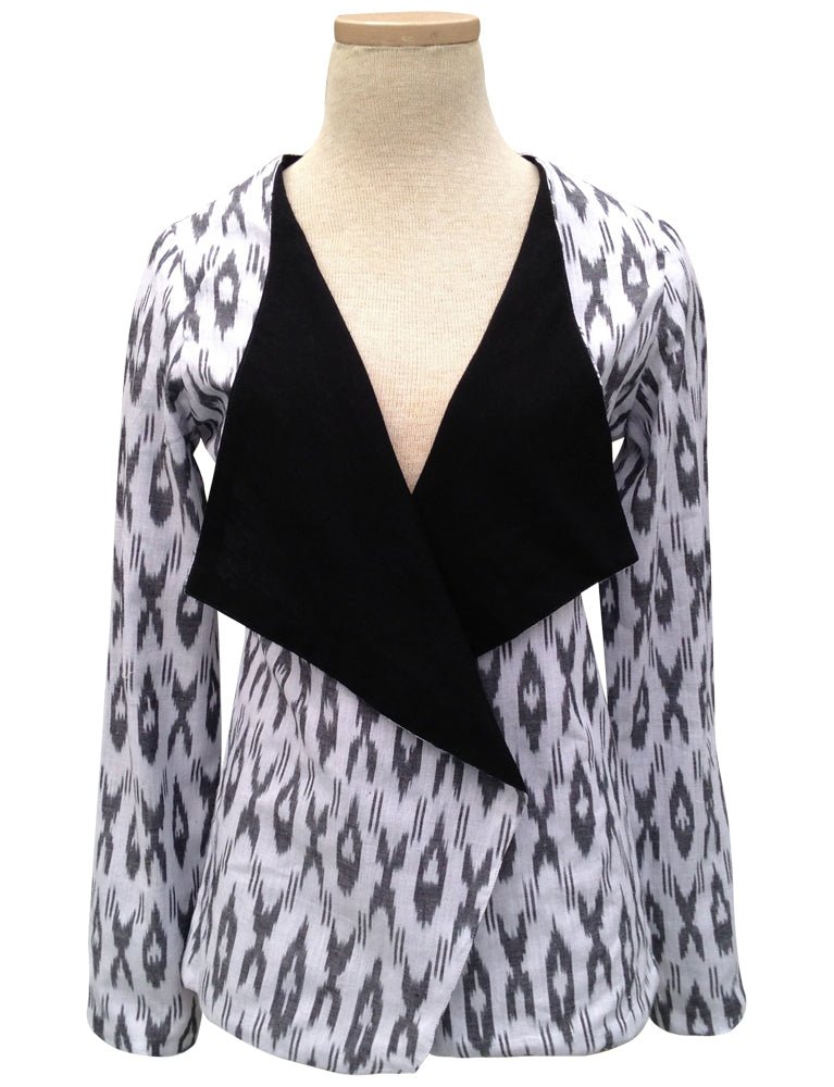 White Ikat Jacket : Pre-Loved