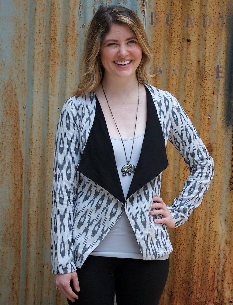 White Ikat Jacket : Pre-Loved