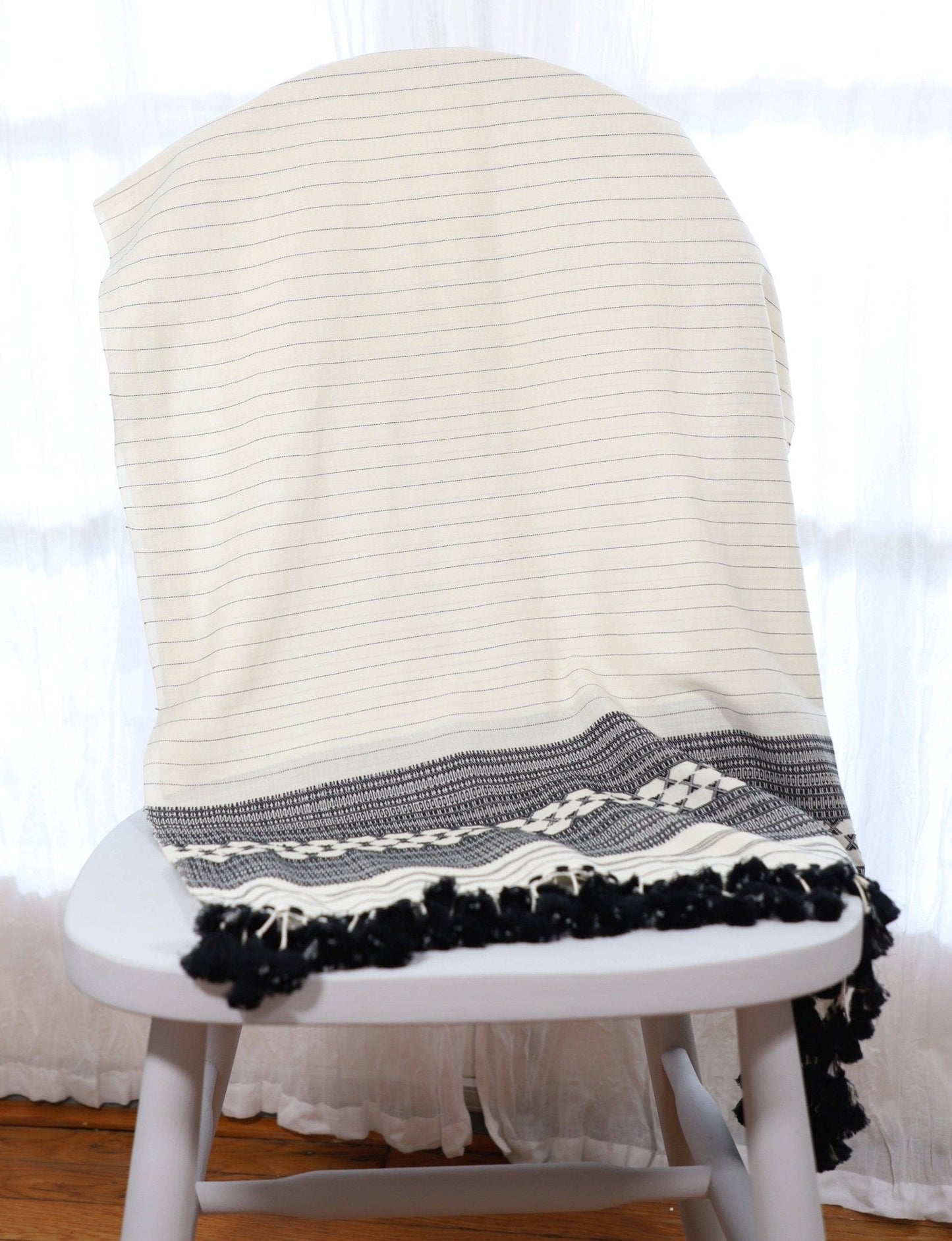 Black and White Kutch Scarf