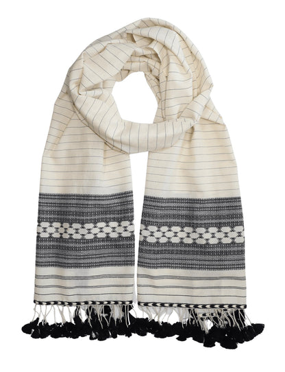 Black and White Kutch Scarf