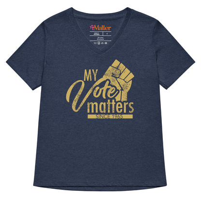 My Vote Matters Women's Relaxed V-Neck Tee