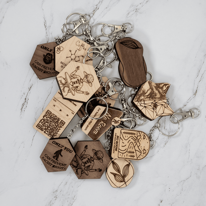 Wood Keychain | Caffeine