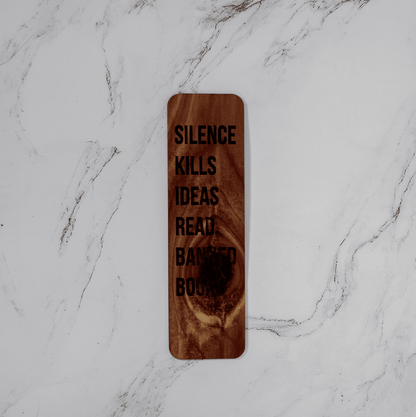 Wooden Bookmark | Silence Kills - Bold