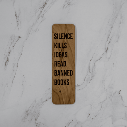 Wooden Bookmark | Silence Kills - Bold