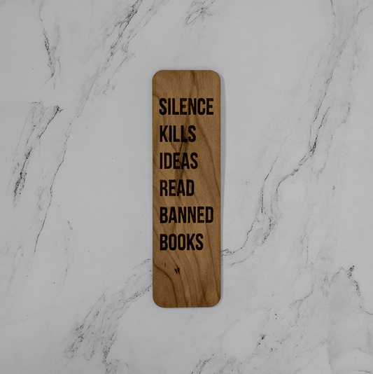 Wooden Bookmark | Silence Kills - Bold