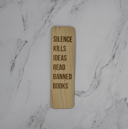 Wooden Bookmark | Silence Kills - Bold