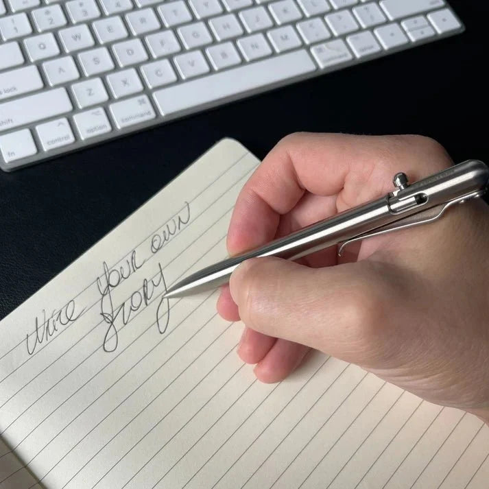 Stainless Steel - SLIM Bolt Action Pen by Bastion®