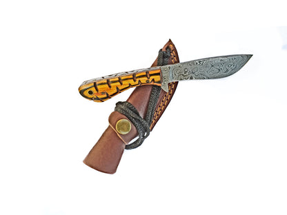 Damascus Knife Perfect Utility Neck Knife TD-239