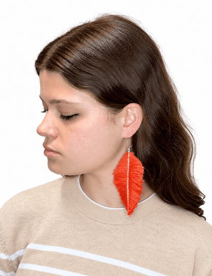 Zero Waste Feather Earrings