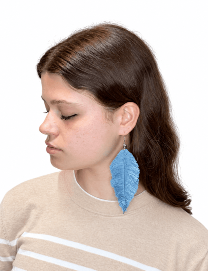 Zero Waste Feather Earrings