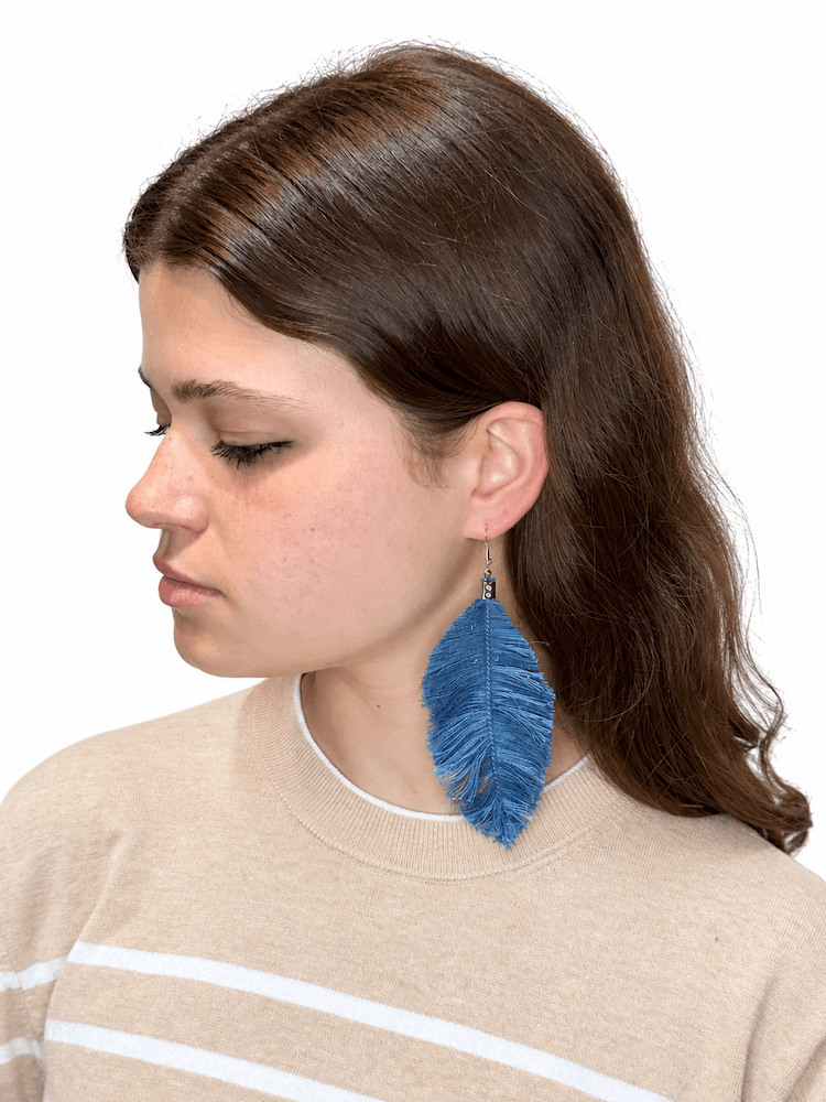 Zero Waste Feather Earrings
