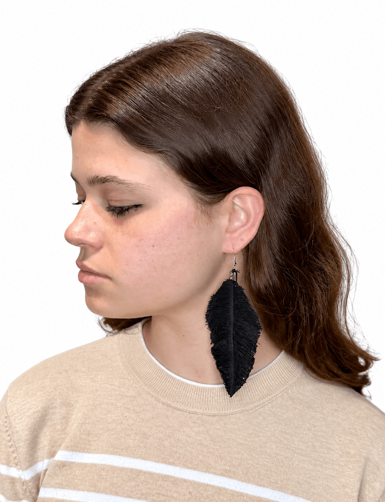 Zero Waste Feather Earrings