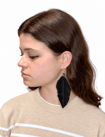 Zero Waste Feather Earrings