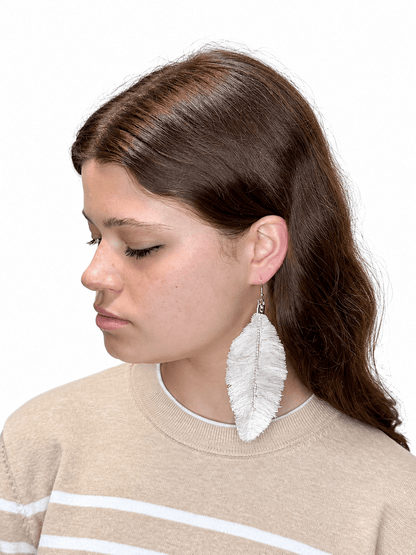 Zero Waste Feather Earrings