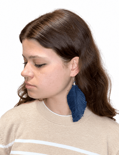 Zero Waste Feather Earrings