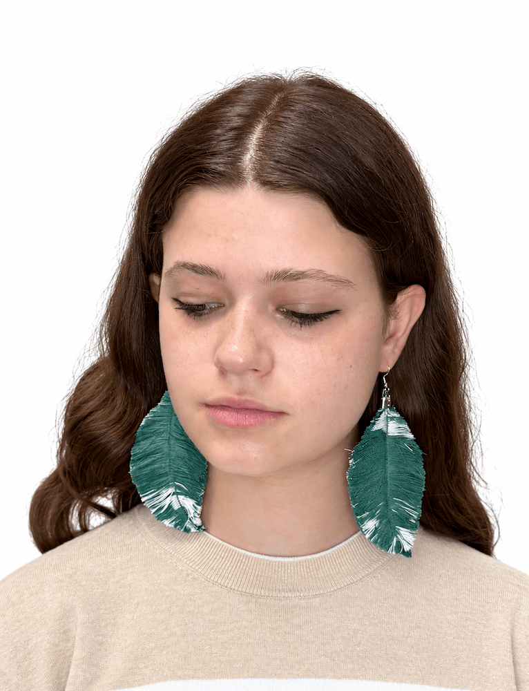 Zero Waste Feather Earrings