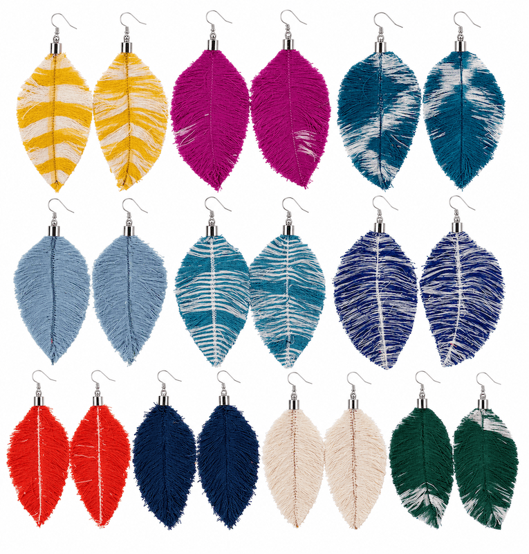 Zero Waste Feather Earrings